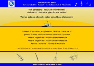 lezioni aperte percorso musicale
